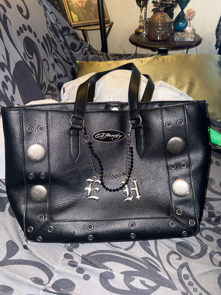 Ed Hardy Brand Studded Bag